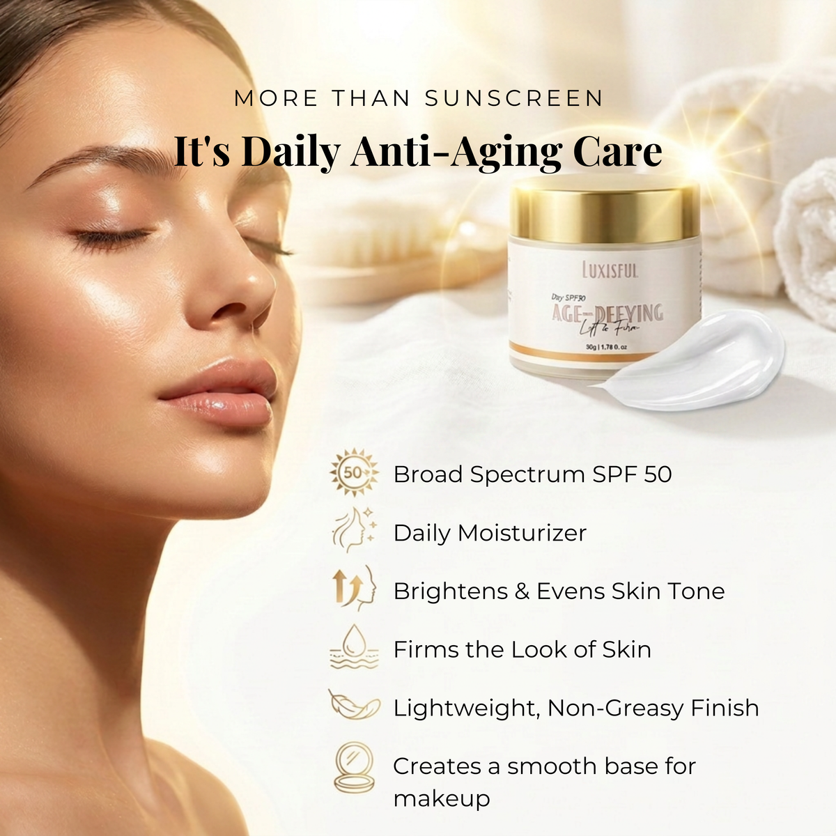 Age-Defying Day Cream SPF 50 | Firming, Lifting, & Dark Spots